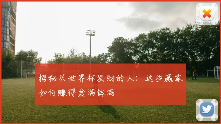 揭秘买世界杯发财的人：这些赢家如何赚得盆满钵满